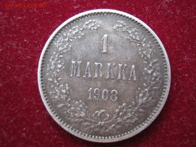 ФИНЛЯНДИЯ 1 марка 1908. R. До 14.09.2014. - Изображение 12040