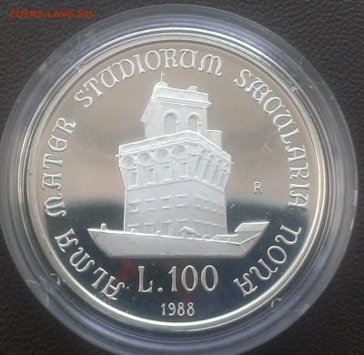 Италия 100 лир 1988 Университет до 11.09 - IMAG0442