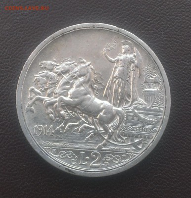 Италия 2 лиры 1914 до 11.09 - IMAG0459