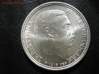 ДАНИЯ 2 кроны 1916. ШТЕМПЕЛЬНАЯ. - Изображение 12010
