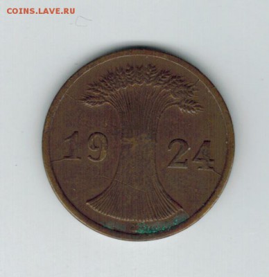 Германия 2 пфеннига 1924 J до 10.09.2014   22-00 - 1 12