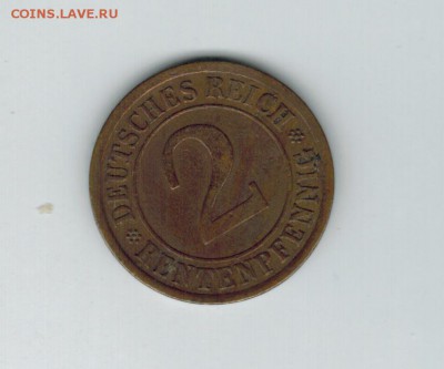 Германия 2 пфеннига 1924 J до 10.09.2014   22-00 - 1 5