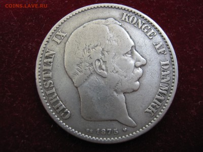 ДАНИЯ 2 кроны 1875. До 14.09.2014. - Изображение 11998