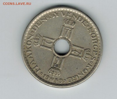 Норвегия 1 крона 1950 до 11.09.2014   22-00 - 1 15