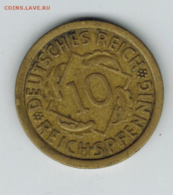 Германия 10 рейхпфеннигов 1929 F до 11.09.2014   22-00 - 1 3