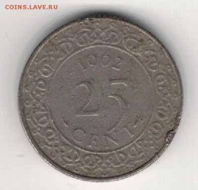Суринам 25 центов 1962 до 15.09 в 22.00мск (9501) - 4-сур1