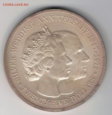 Ag Каймановы о-ва 25$ 1972 Сер.свадьба до 15.09 в 22ч (9631) - 5-кай1972а