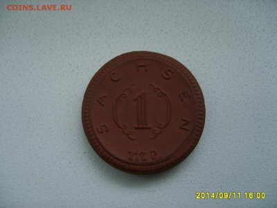 ГЕРМАНИЯ,1 марка 1921 г (Саксония,керамика)!до 13.09.2014 - S6001885.JPG