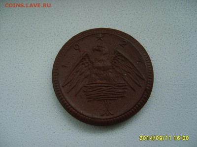 ГЕРМАНИЯ,2 марки 1921 г (Саксония,керамика)!до 13.09.2014 - S6001888.JPG