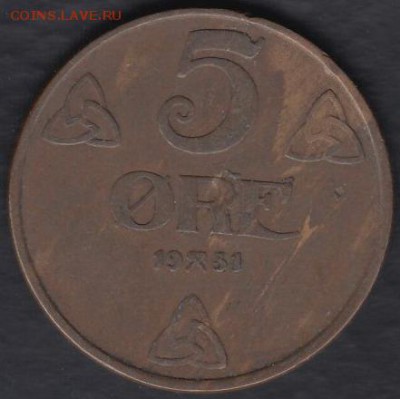 Норвегия 5 эре 1931 до 12.09.2014 22-00 - Норвегия 5 эре 1931 а