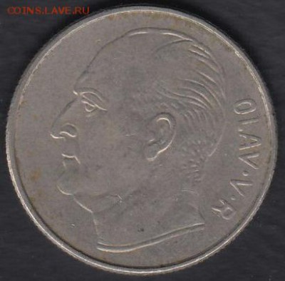 Норвегия 1 крона 1973 до 12.09.2014 22-00 - Норвегия 1 крона 1973 р