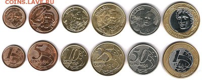 Бразилия набор 6 монет 1998 г Фикс - бразилия