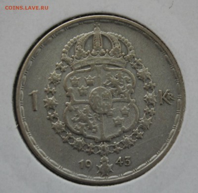 С РУБЛЯ СТАРАЯ ШВЕЦИЯ 1 крона 1943г.до 18.09.14г в 22-00 - IMG_0686.JPG