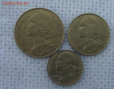 5 франков 3 шт.,  2 франка 3 шт. - BB2