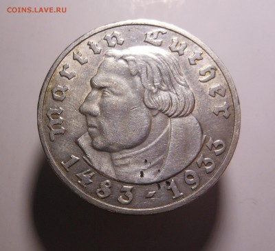 5 рейхсмарок 1933г. Мартин Лютер до 19.09.2014 г. в 22.30мск - DSCN6939