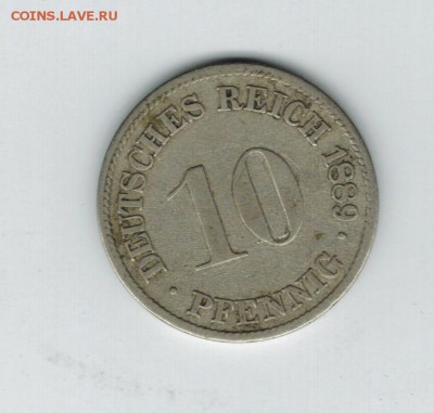 Германия 10 пфеннигов 1889 D до 15.09.2014   22-00 - 1 16