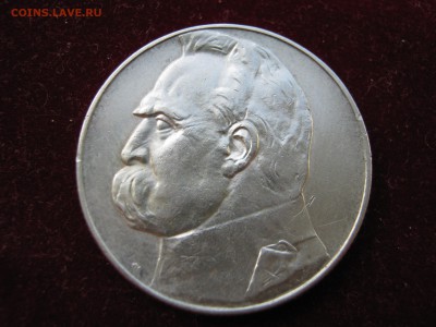 ПОЛЬША 5 злотых 1938. Пилсудский. Редкий год. - Изображение 12062