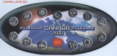 Лот №2Канада. 2000 год. 25 Центов. Набор Миллениум. UNC - 43976180