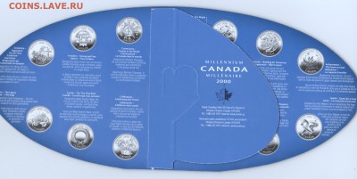 Лот №2Канада. 2000 год. 25 Центов. Набор Миллениум. UNC - 43976181