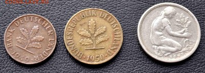 1, 5, 50 пфенингов ФРГ 1949-50 г до 20 сент до 22.00 по МСК - DSC_0417.JPG
