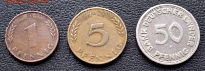 1, 5, 50 пфенингов ФРГ 1949-50 г до 20 сент до 22.00 по МСК - DSC_0416.JPG