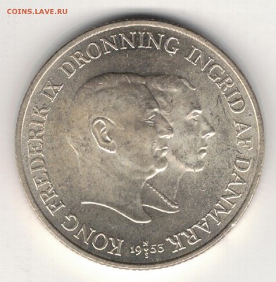 Ag ДАНИЯ 2 КРОНЫ 1953 ГРЕНЛАНДИЯ ДО 18.09.14 В 22Ч (9260) - 5-дан