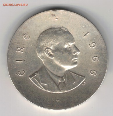 Ag ИРЛАНДИЯ 10 ШИЛЛИНГОВ 1966 ЮБИЛЕЙ 18.09.14 В 22Ч (9585) - 5-ирл