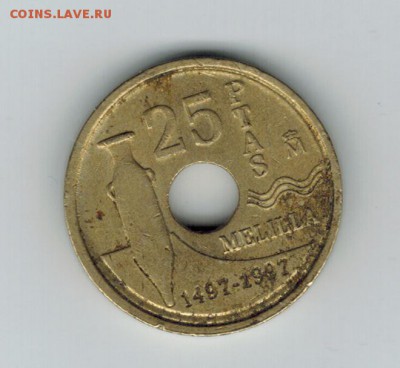 Испания 25 песет 1997 до 16.09.2014   22-00 - 1 8
