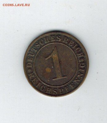 Германия 1 рейхпфенниг 1928 D до 16.09.2014   22-00 - 1