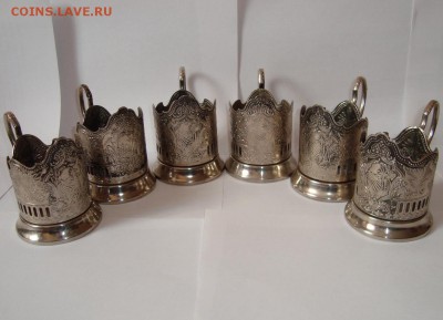6 подстаканников с пальмами - СССР - мельхиор - 1.JPG