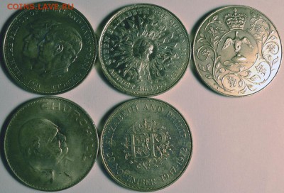 Британия, кроны, 5 шт. - до 22-00мск 17.09 - 5crown