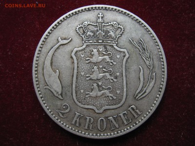 ДАНИЯ 2 кроны 1875. Серебро. ХОРОШАЯ. До 23.09.2014. - Изображение 021
