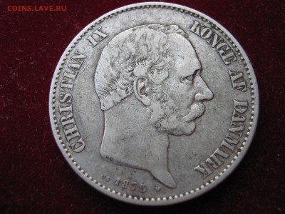 ДАНИЯ 2 кроны 1875. Серебро. ХОРОШАЯ. До 23.09.2014. - Изображение 004