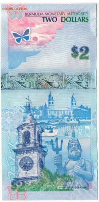 Бермуды 2 доллара 2013 до 22.09.14 в 22.00мск (9659) - 1-бер2