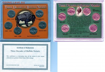 Набор 5с США Three Decades of Buffalo Nickels.28.09. до21.30 - CoinsHere923