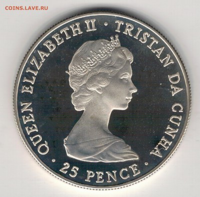 Ag Тристан да Кунья крона 1981 Чарлз и Диана 22.09-22ч(9588) - 5-тдк81