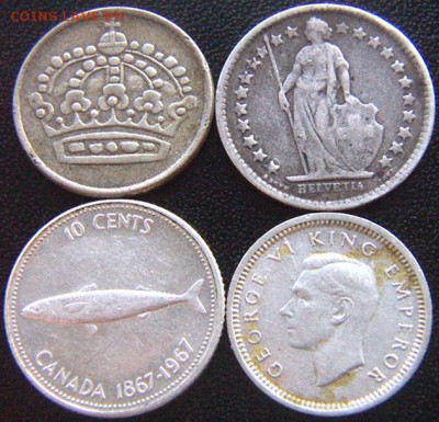 4 серебряные монеты 1920 - 1967; до 20.09_22.02мск - 8568