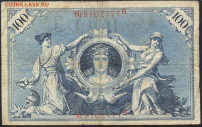 Германия 100 марок 1908 г.До 23.09.14 г. 22-00 МСК. - Герм. 100 м. 1908