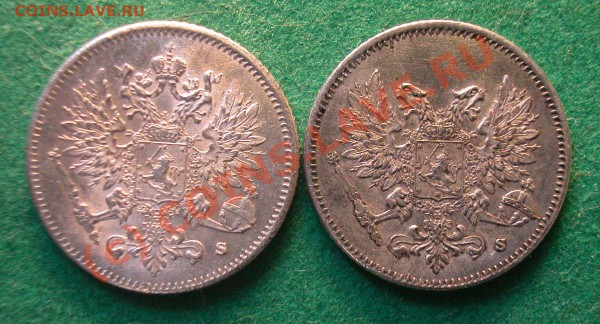 25 пенни Рус.Фин. 1917г. 2шт (Н2+ВП) до 19.04.10  22-30 МСК - 25 пенни 1917 (Н2 и ВП)  аверс