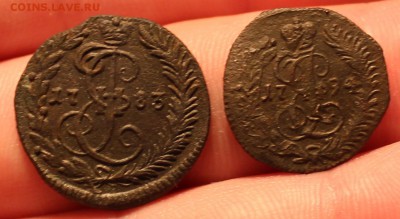Деньга 1783КМ и полушка 1794КМ - кони 6