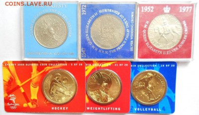 6 шт Кронового типа Великобритания Австралия размер "Шайба" - DSCN2420.JPG