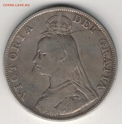 Ag Великобритания двойной флорин 1890 29.09.14 в 22ч (9898) - 5-вел
