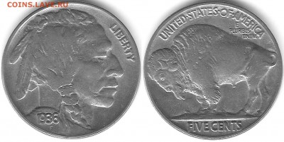 США конец 19в - 5cents1936