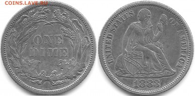 США конец 19в - dime1883