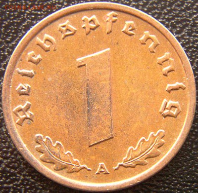 Германия (3-й Рейх)_1 рейхспфенниг 1939(А); до 25.09_22.54мс - 8667
