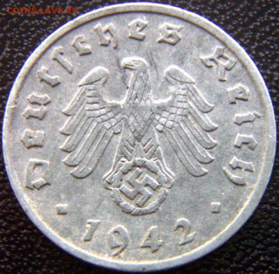 Германия (3-й Рейх)_1 рейхспфенниг 1942(А); до 25.09_22.56мс - 8704