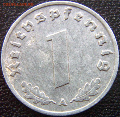 Германия (3-й Рейх)_1 рейхспфенниг 1942(А); до 25.09_22.56мс - 8703