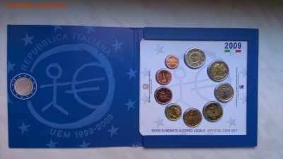 Официальный набор евро Австрии 2003 год и Италии 2009 год - IMAG0989