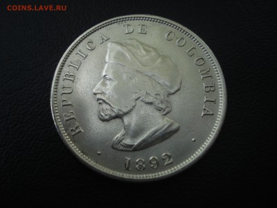 Колумбия 50 центаво 1892.400 ЛЕТ ОТКРЫТИЯ АМЕРИКИ– КОЛУ - Колумбия аверс 2.JPG