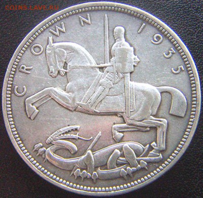 Памятная британская серебряная крона 1935; до 27.09_22.32мск - 8742